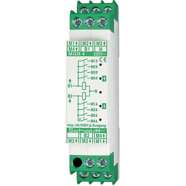 Schalk Motor-Gruppen-Relais f. 4 Motoren, 230VAC MGR 4